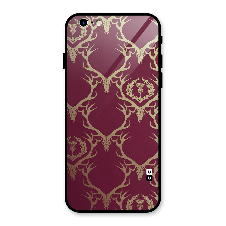 Golden Bull Design Glass Back Case for iPhone 6 6S