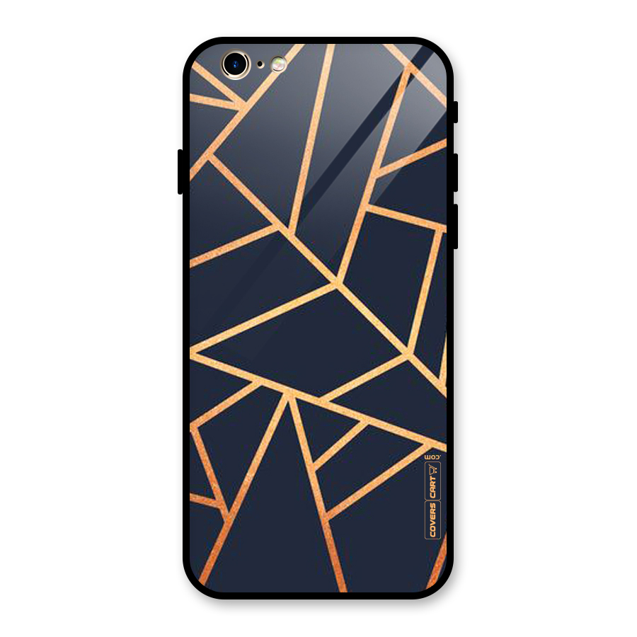 Golden Pattern Glass Back Case for iPhone 6 6S