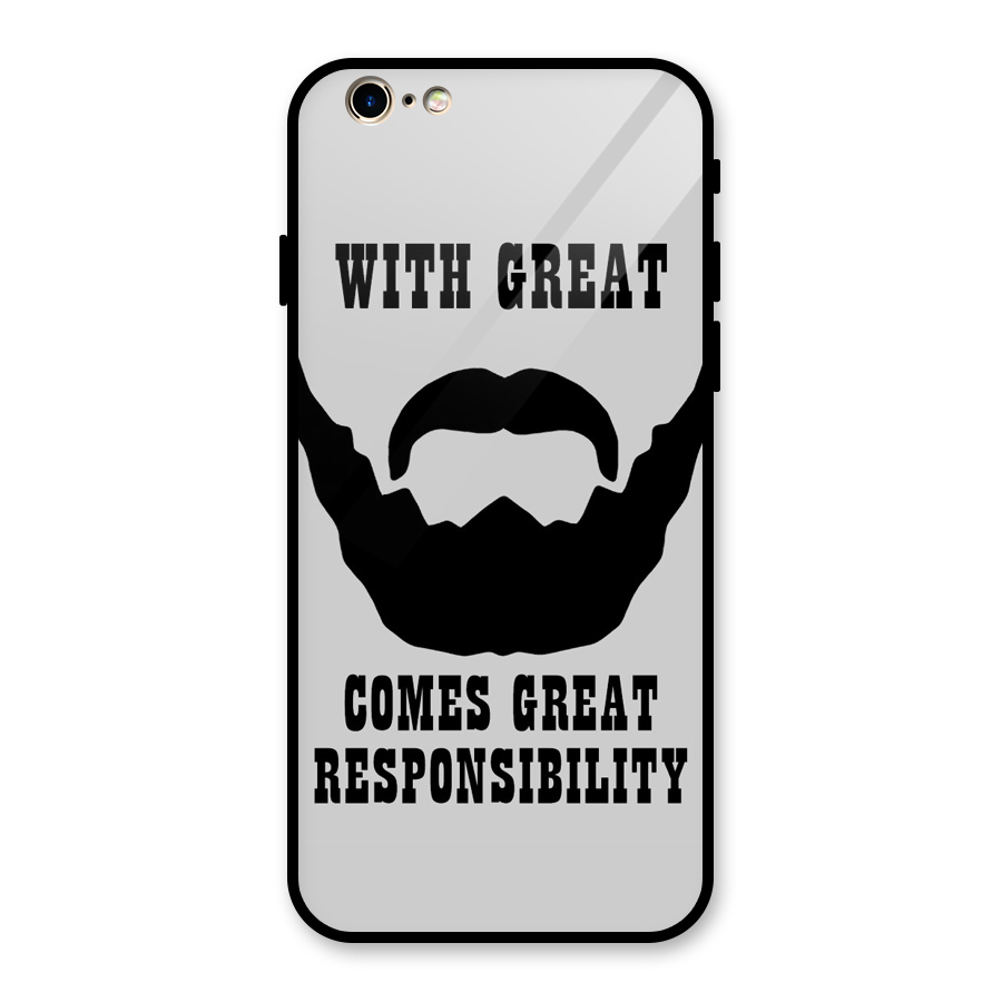 Great Beard Great Responsibility Glass Back Case for iPhone 6 6S