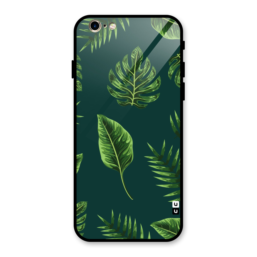 Green Leafs Glass Back Case for iPhone 6 6S