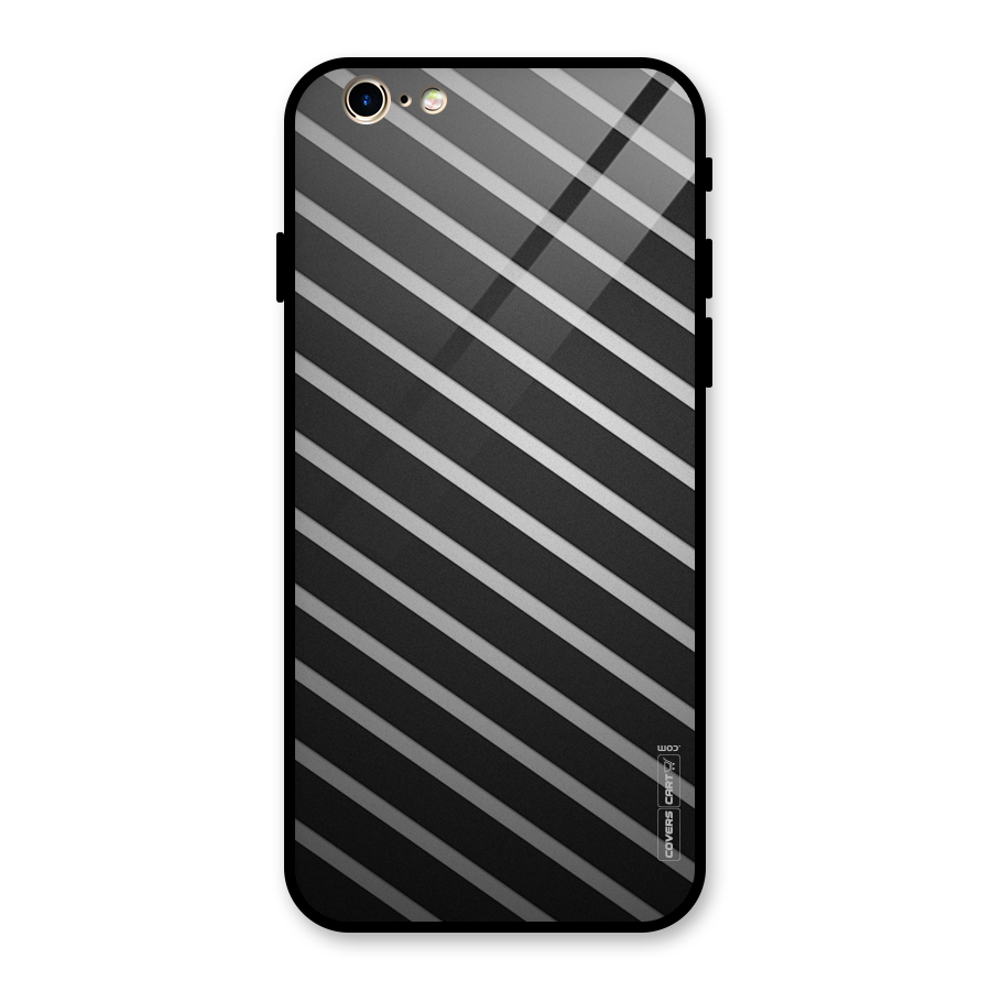Grey And Black Stripes Glass Back Case for iPhone 6 6S
