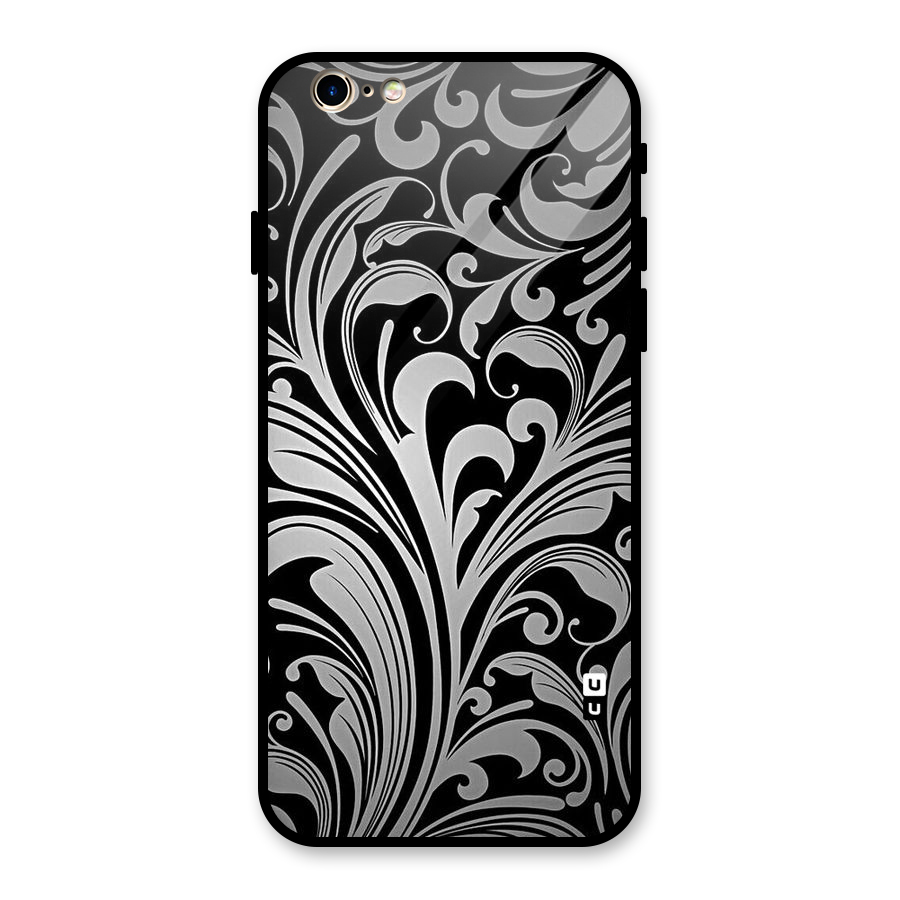 Grey Beauty Pattern Glass Back Case for iPhone 6 6S