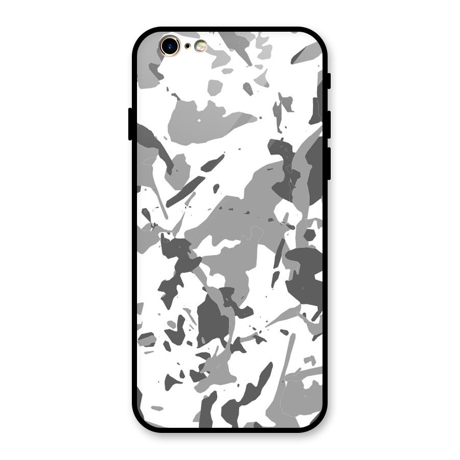Grey Camouflage Army Glass Back Case for iPhone 6 6S