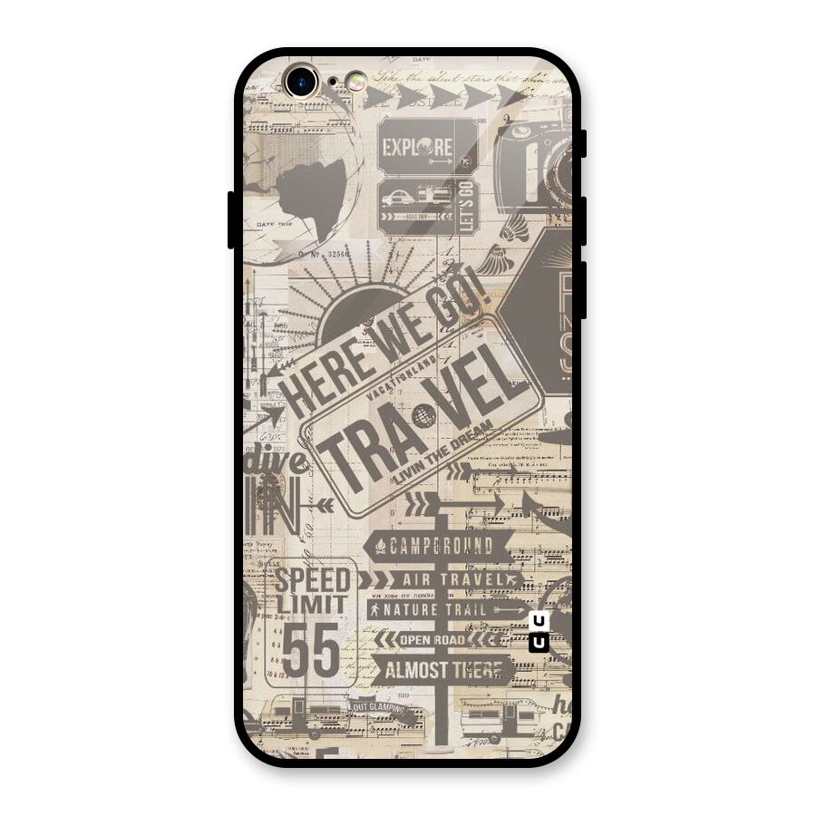 Here We Travel Glass Back Case for iPhone 6 6S