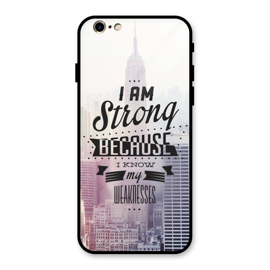 I am Strong Glass Back Case for iPhone 6 6S