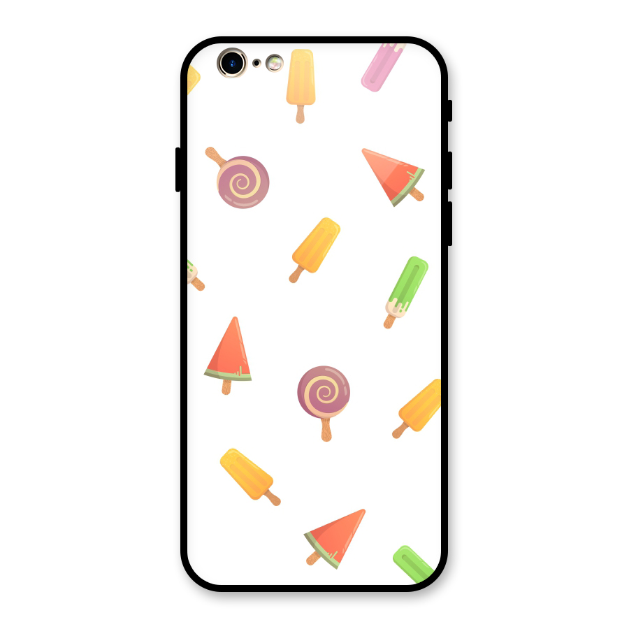 Ice Cream Colors Glass Back Case for iPhone 6 6S