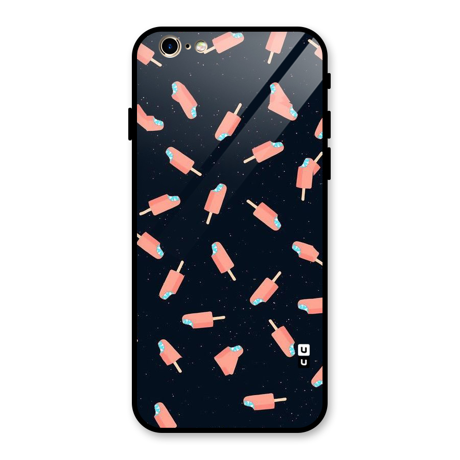 Icy Pattern Glass Back Case for iPhone 6 6S