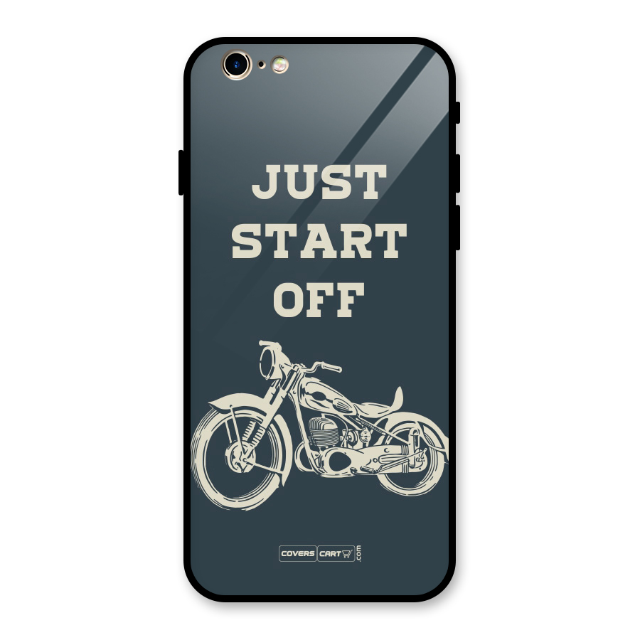 Just Start Off Glass Back Case for iPhone 6 6S