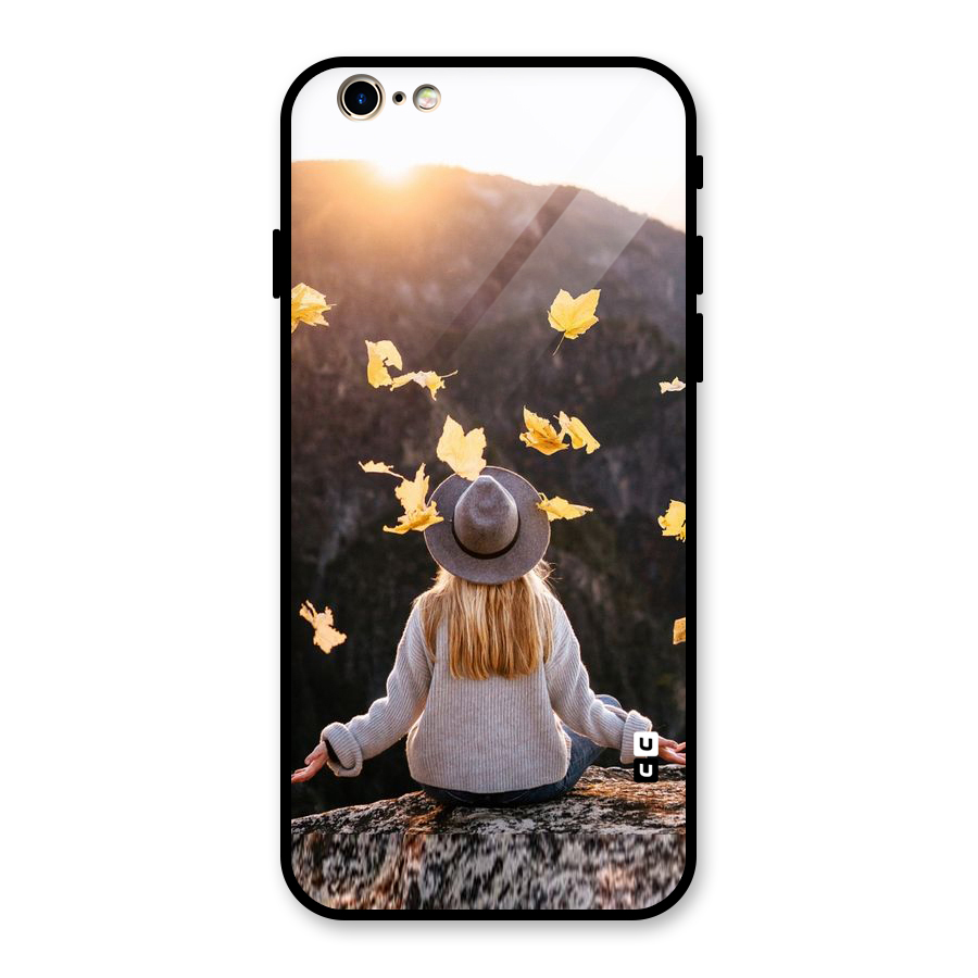 Leaf Rain Sunset Glass Back Case for iPhone 6 6S