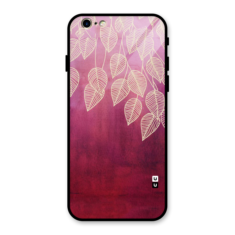 Leafy Outline Glass Back Case for iPhone 6 6S