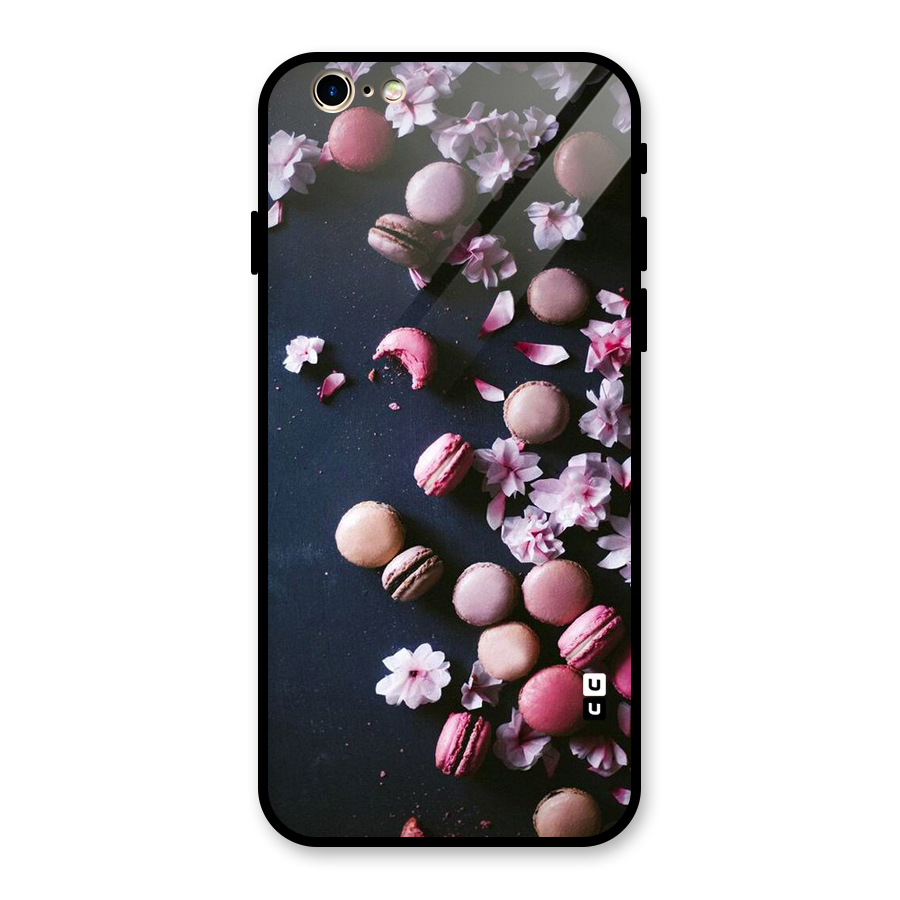 Macaroons And Cheery Blossoms Glass Back Case for iPhone 6 6S