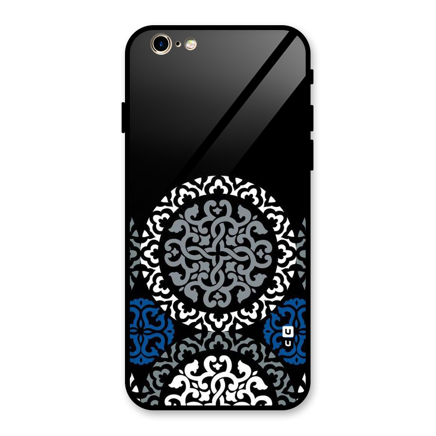 Mandala Circle Pattern Glass Back Case for iPhone 6 6S