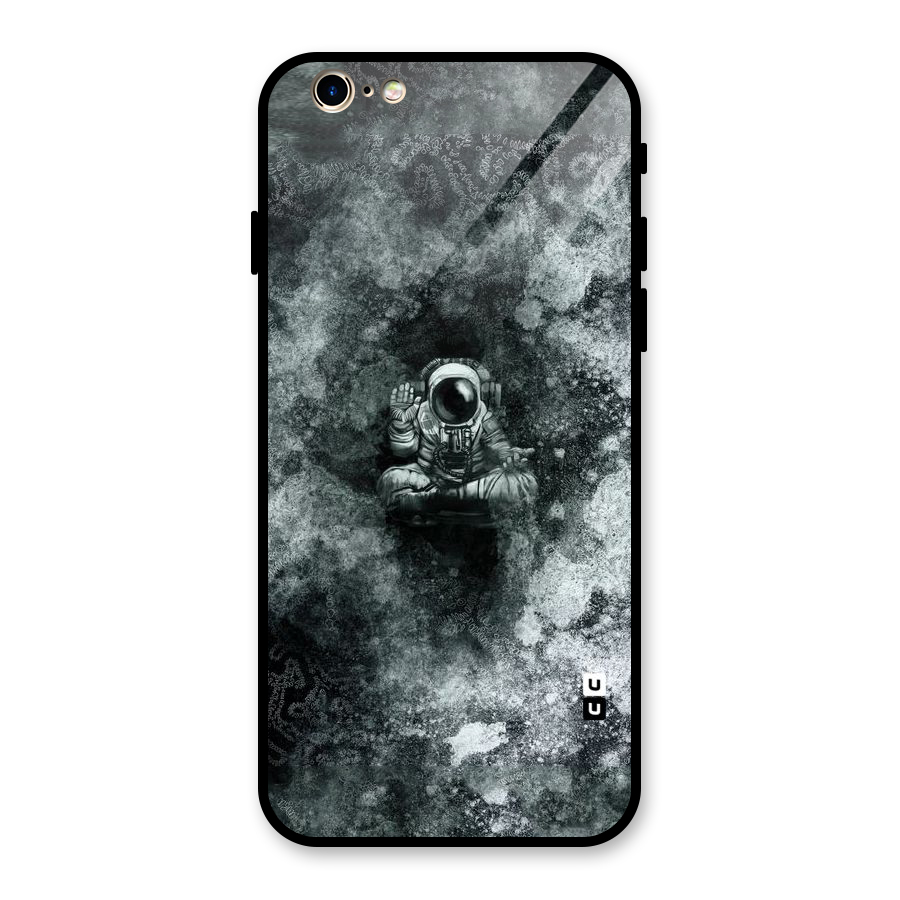 Meditating Spaceman Glass Back Case for iPhone 6 6S