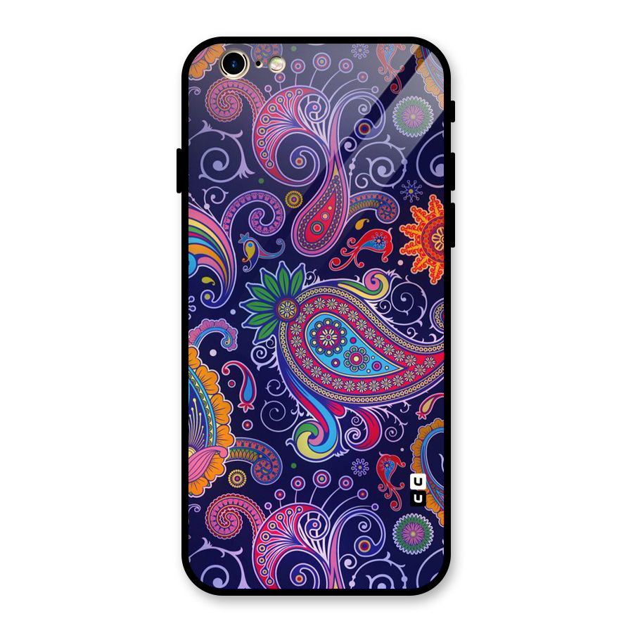 Mehendi Pattern Glass Back Case for iPhone 6 6S