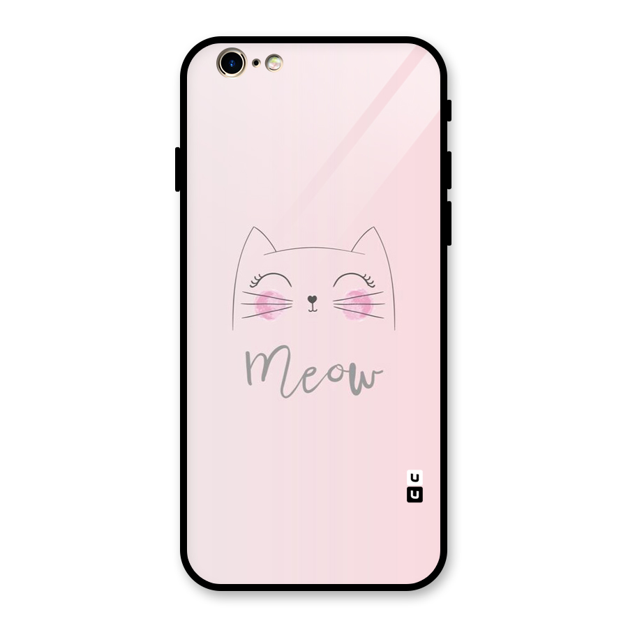 Meow Pink Glass Back Case for iPhone 6 6S