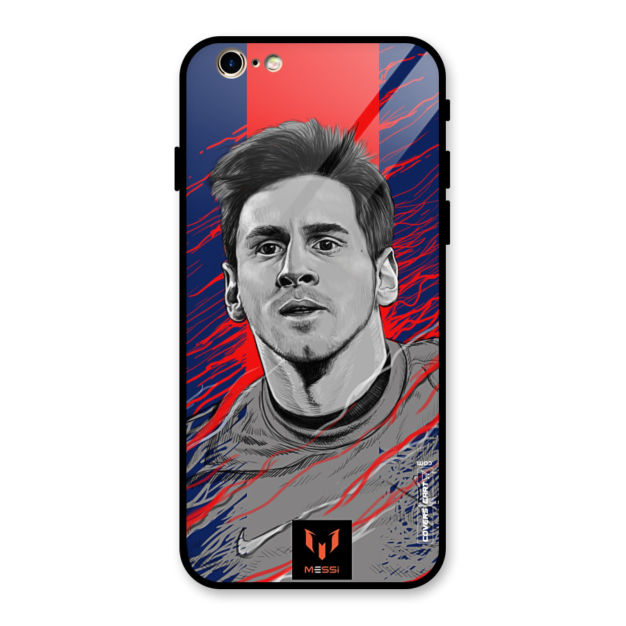 Messi For FCB Glass Back Case for iPhone 6 6S