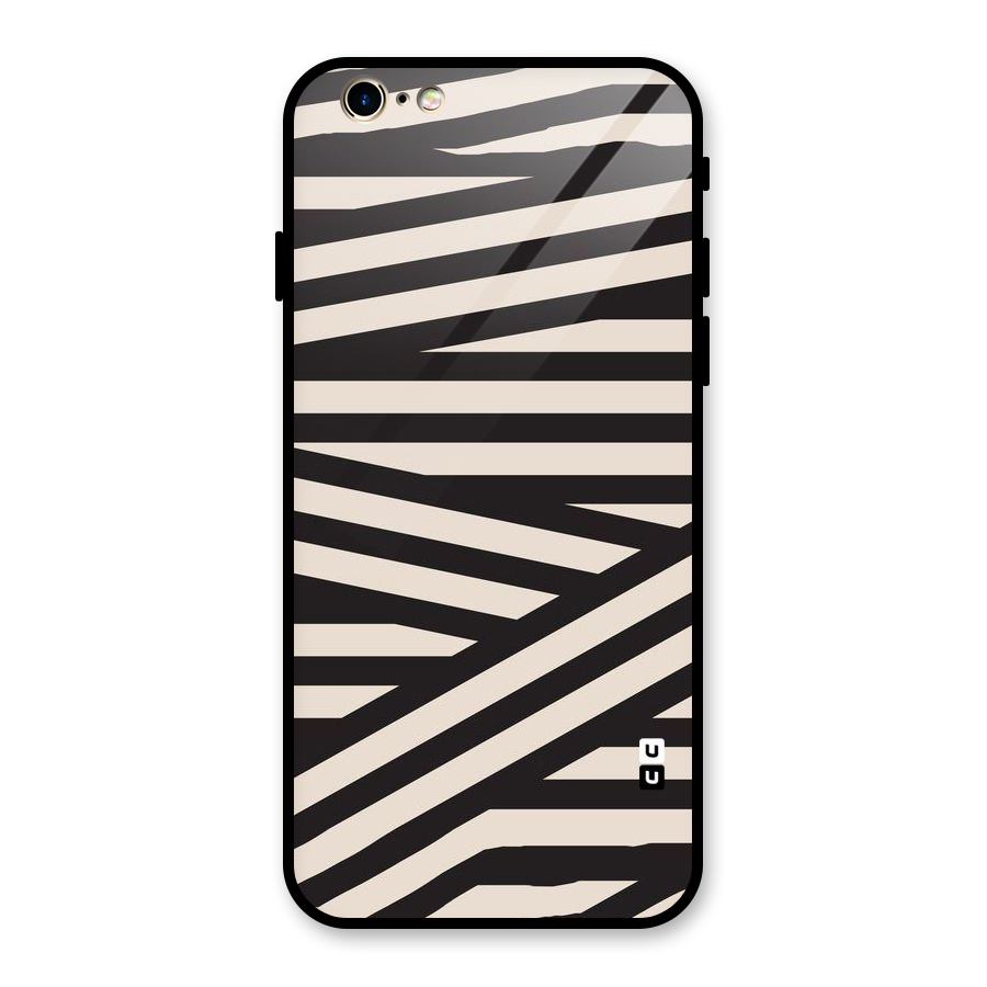 Monochrome Lines Glass Back Case for iPhone 6 6S