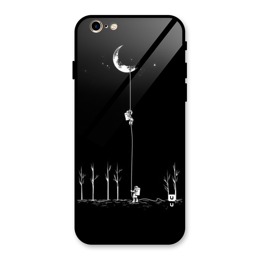 Moon Man Glass Back Case for iPhone 6 6S