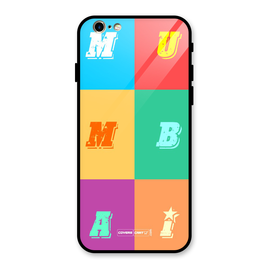 Mumbai Alphabets Glass Back Case for iPhone 6 6S