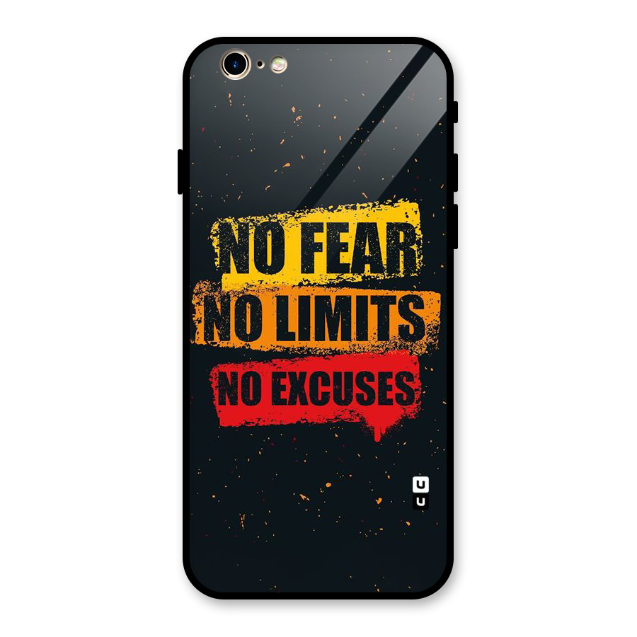 No Fear No Limits Glass Back Case for iPhone 6 6S