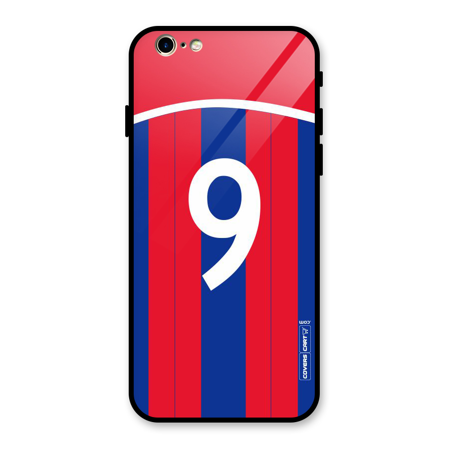 Number 9 Jersey Glass Back Case for iPhone 6 6S