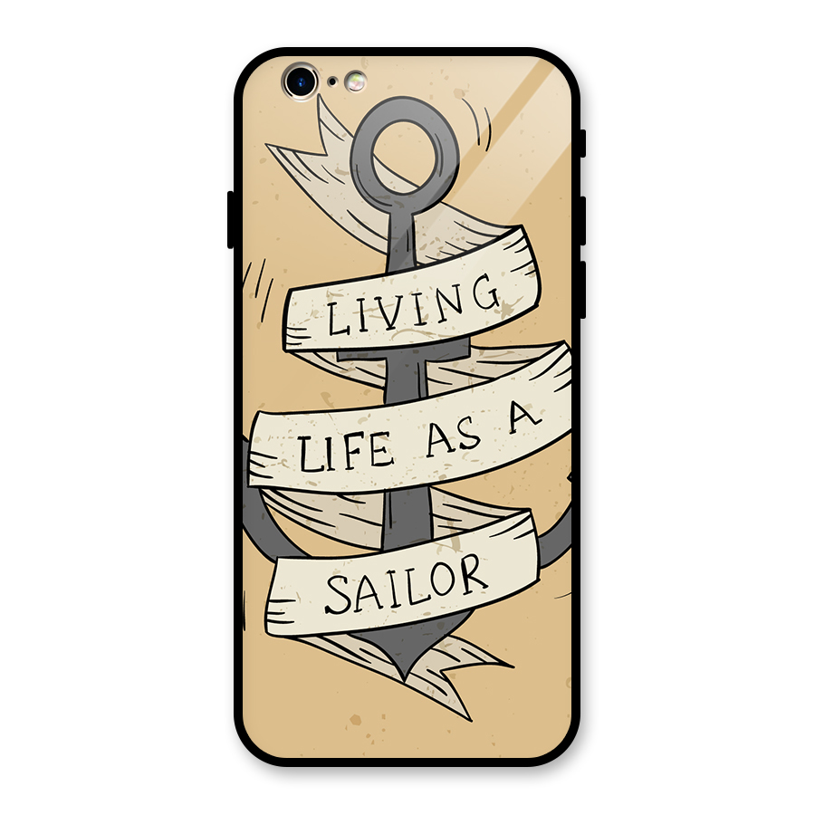 Old School Anchor Glass Back Case for iPhone 6 6S