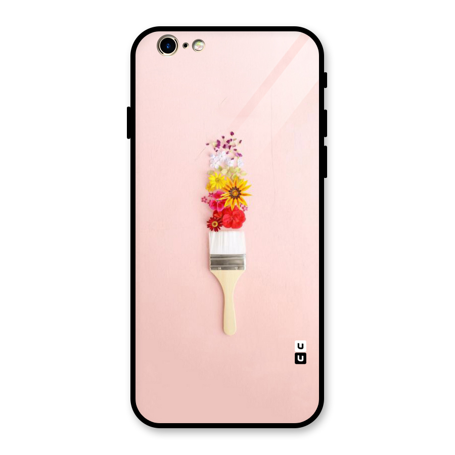 Painted Flowers Glass Back Case for iPhone 6 6S
