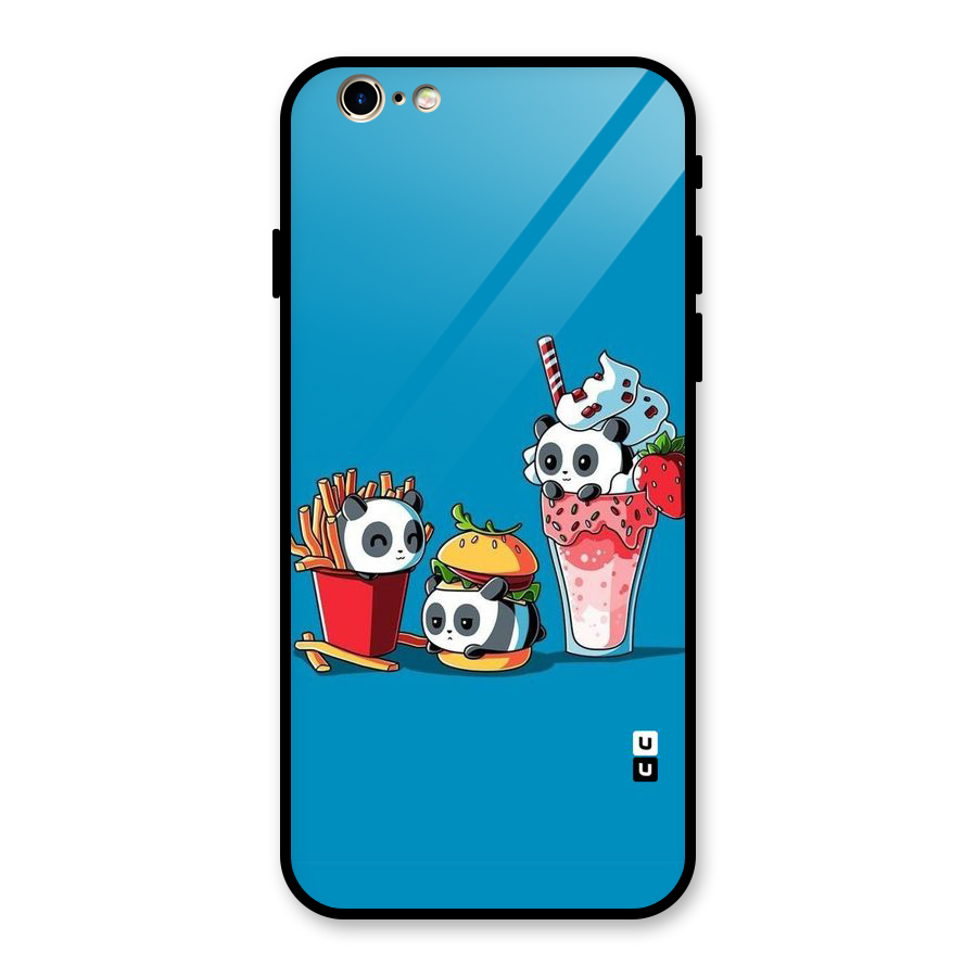 Panda Lazy Glass Back Case for iPhone 6 6S