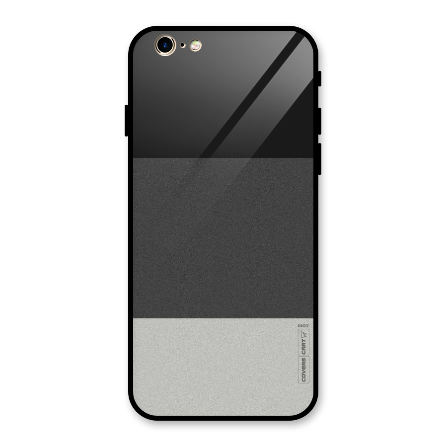 Pastel Black and Grey Glass Back Case for iPhone 6 6S