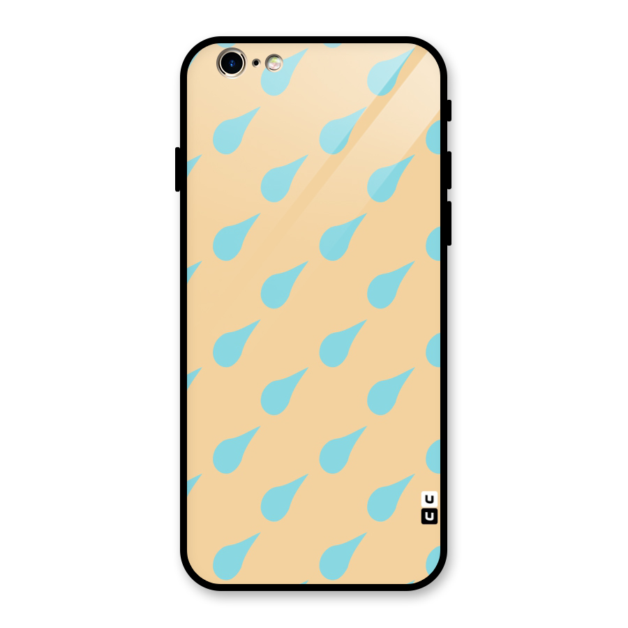 Pastel Orange Drops Glass Back Case for iPhone 6 6S