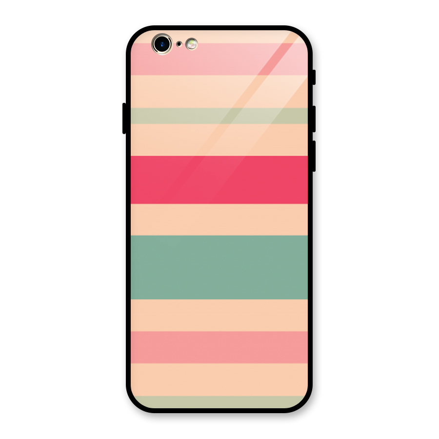 Pastel Stripes Vintage Glass Back Case for iPhone 6 6S
