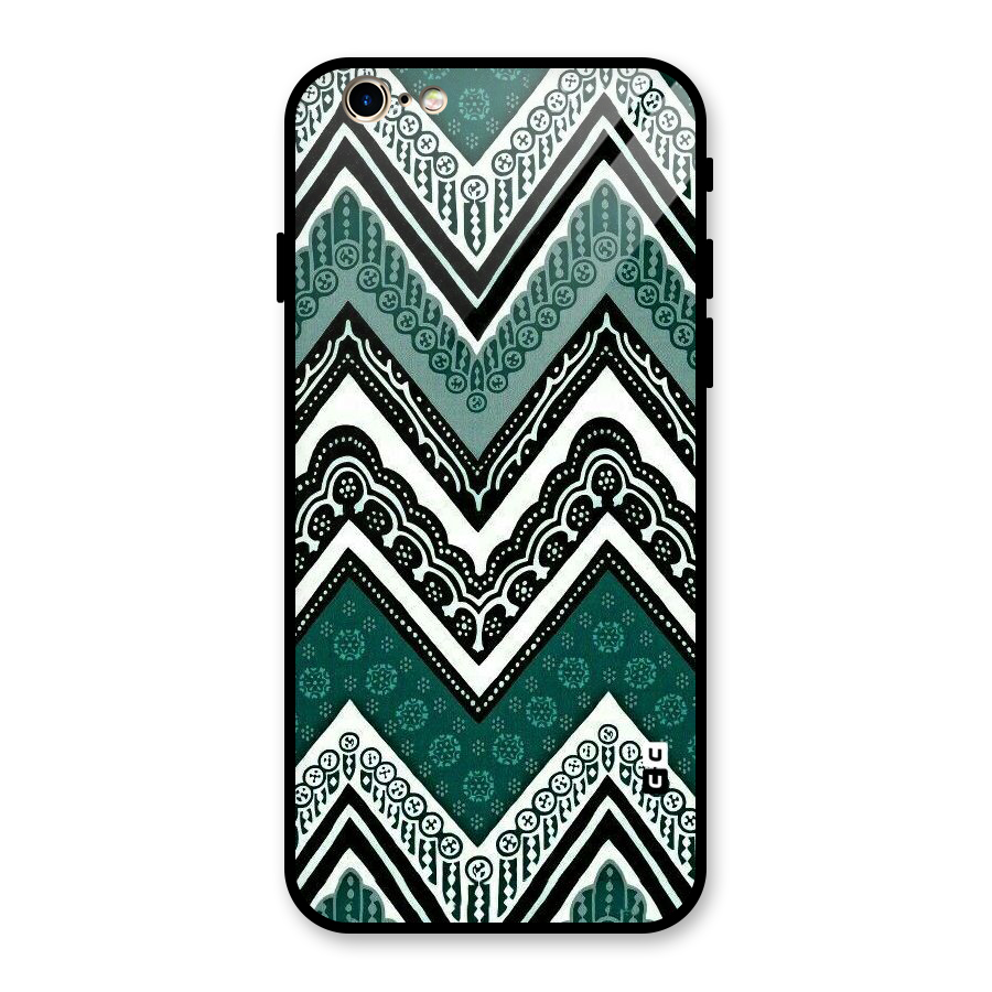 Patterned Chevron Glass Back Case for iPhone 6 6S