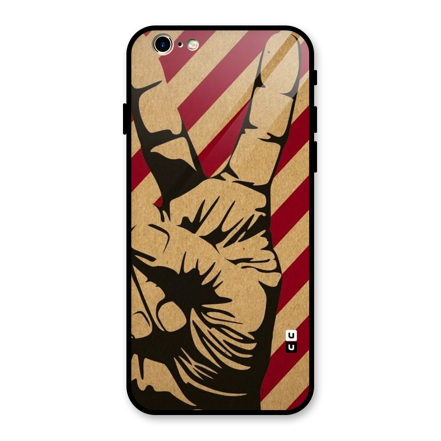 Peace Stripes Glass Back Case for iPhone 6 6S