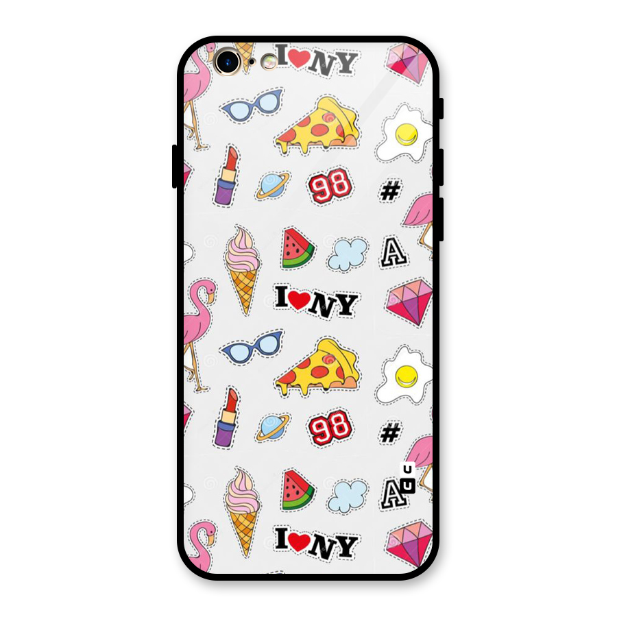 Personnel Quirk Glass Back Case for iPhone 6 6S
