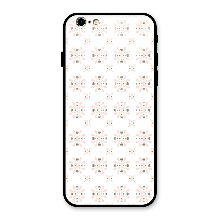 Pink Floral Pattern Glass Back Case for iPhone 6 6S