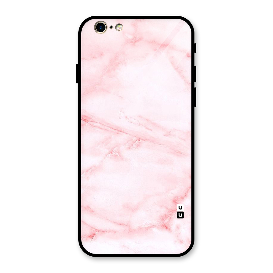Pink Marble Print Glass Back Case for iPhone 6 6S