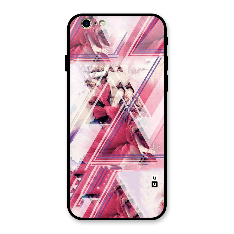 Pink Rose Abstract Glass Back Case for iPhone 6 6S