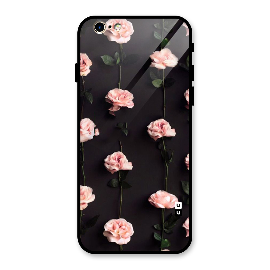 Pink Roses Glass Back Case for iPhone 6 6S