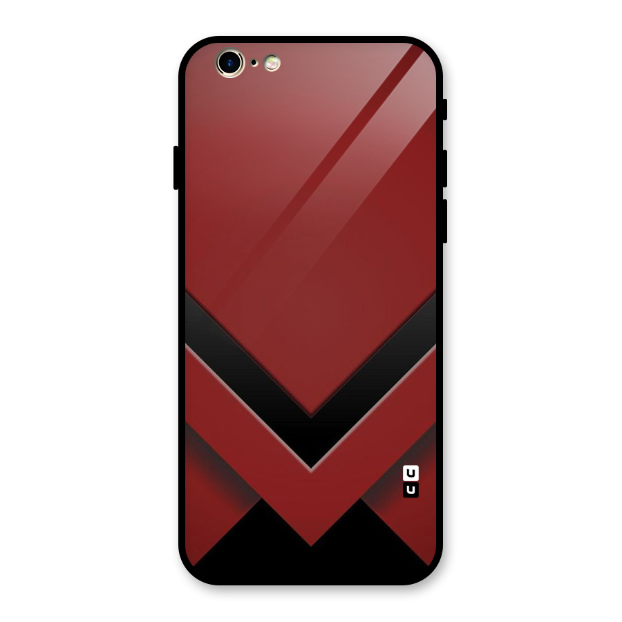 Red Black Fold Glass Back Case for iPhone 6 6S