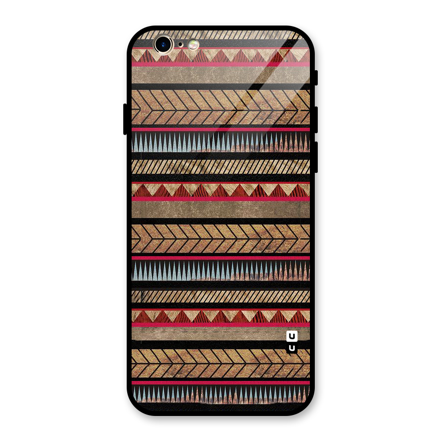 Red Indie Pattern Glass Back Case for iPhone 6 6S