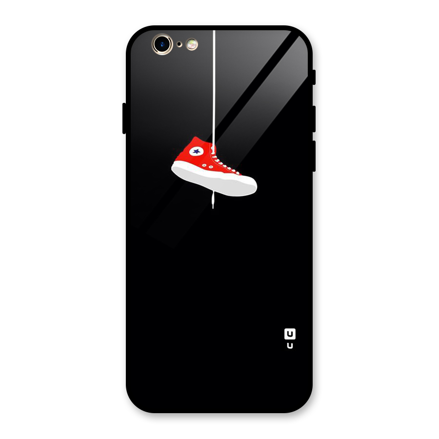 Red Shoe Hanging Glass Back Case for iPhone 6 6S
