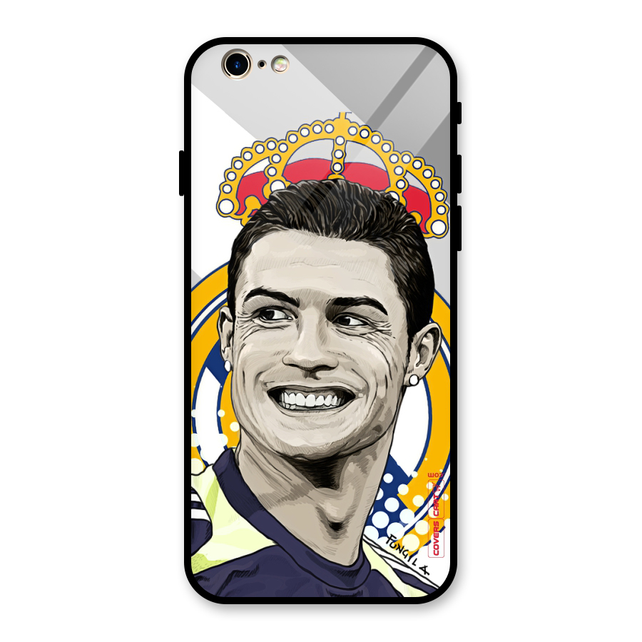 Ronaldo Madrid King Glass Back Case for iPhone 6 6S