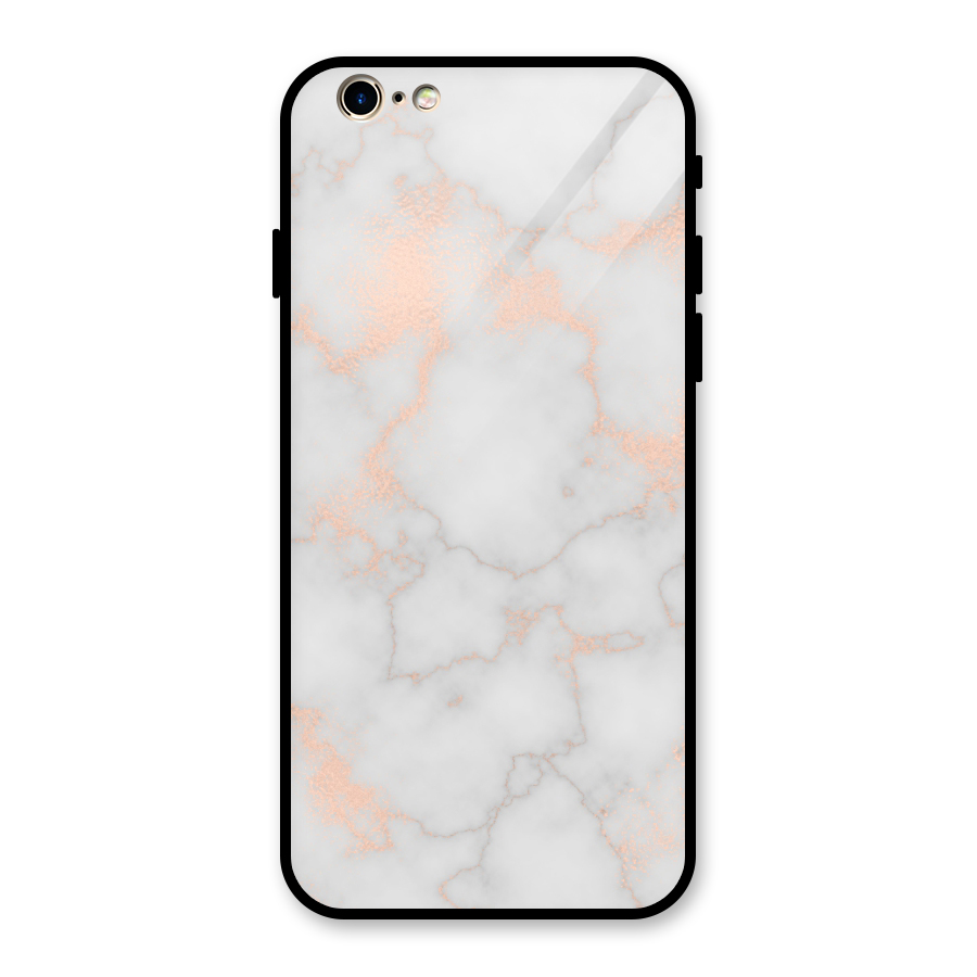 RoseGold Marble Glass Back Case for iPhone 6 6S