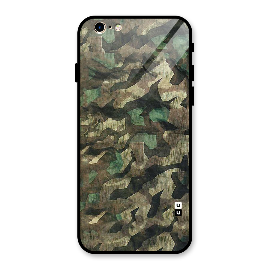 Rugged Army Glass Back Case for iPhone 6 6S