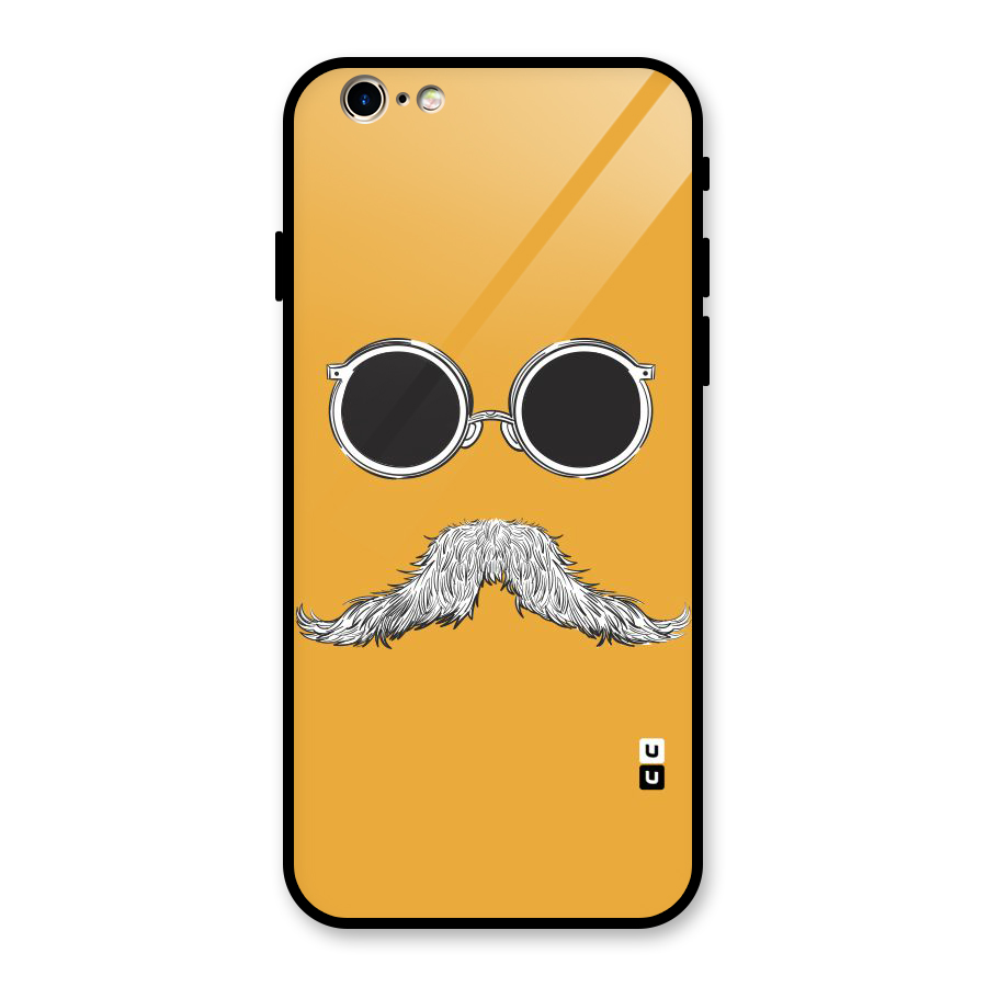 Sassy Mustache Glass Back Case for iPhone 6 6S