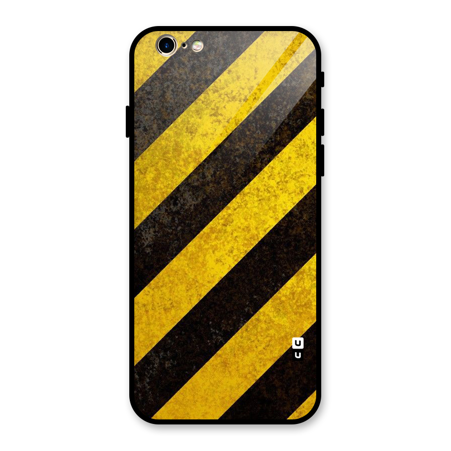 Shaded Yellow Stripes Glass Back Case for iPhone 6 6S
