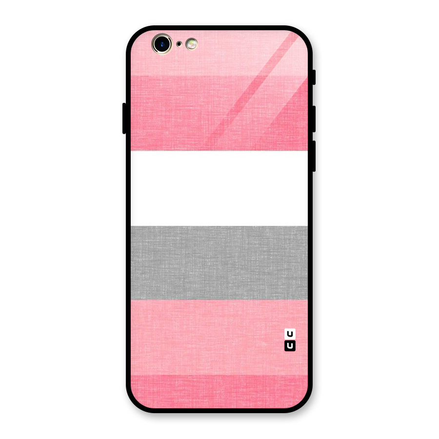 Shades Pink Stripes Glass Back Case for iPhone 6 6S