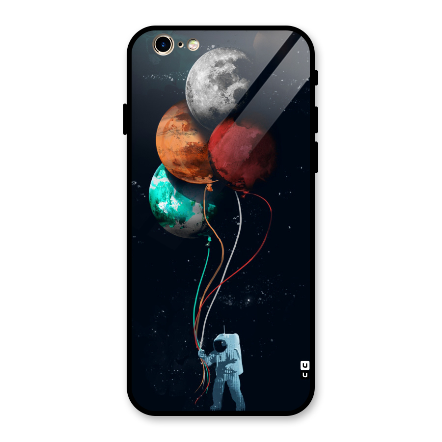 Space Balloons Glass Back Case for iPhone 6 6S