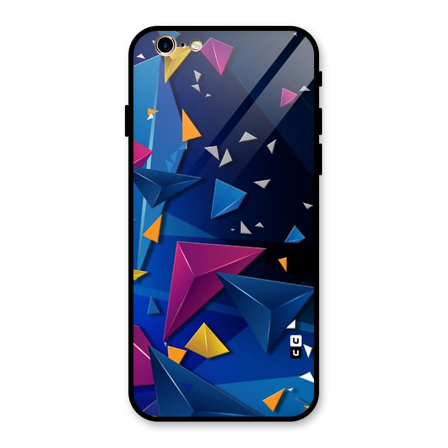 Space Colored Triangles Glass Back Case for iPhone 6 6S