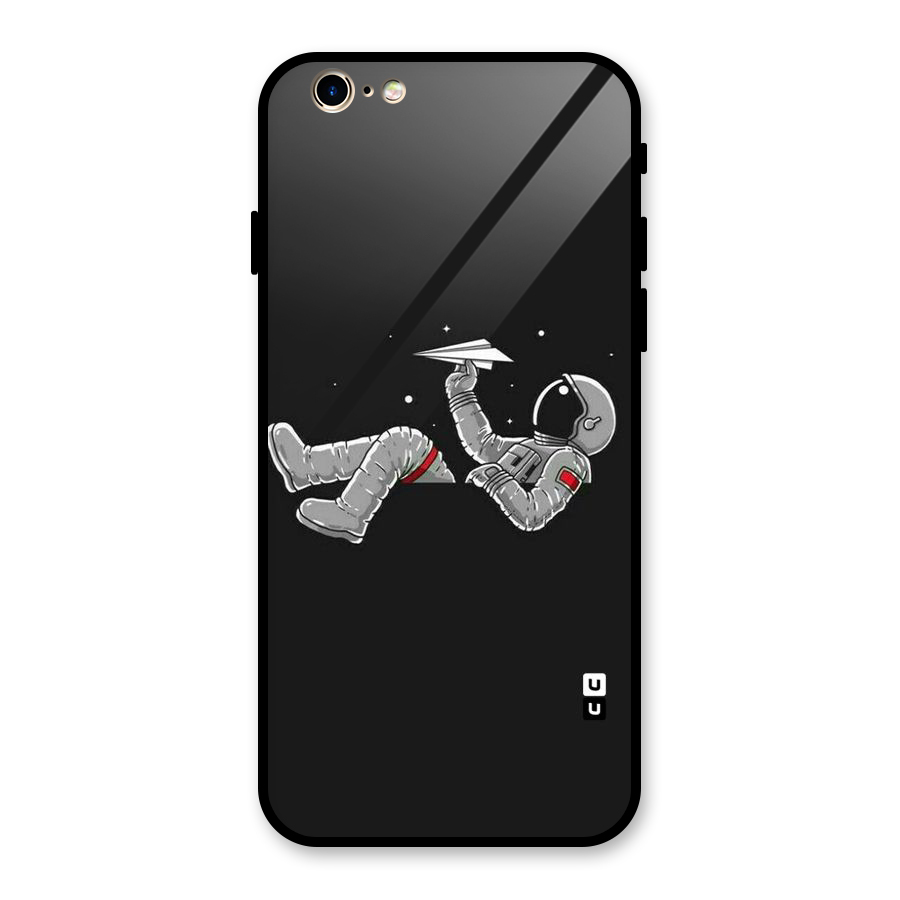 Spaceman Flying Glass Back Case for iPhone 6 6S
